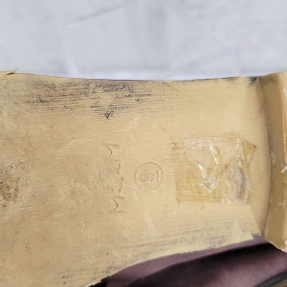 MI.IM Dusty Plum Purple Mauve Sliced Shooties Ankle Booties Leather Boots - Picture 11 of 13